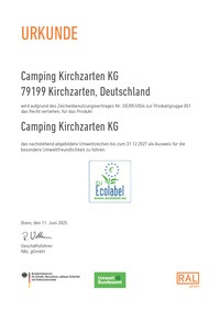 EU Ecolabel Urkunde EU Ecolabel Urkunde