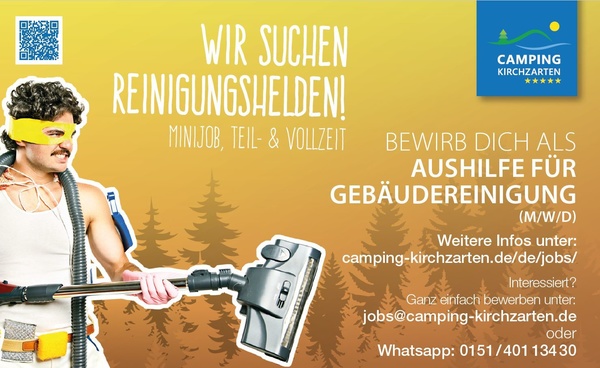 Aushilfe Housekeeping / Reinigung 550 € Basis - Samstag ( bis September)